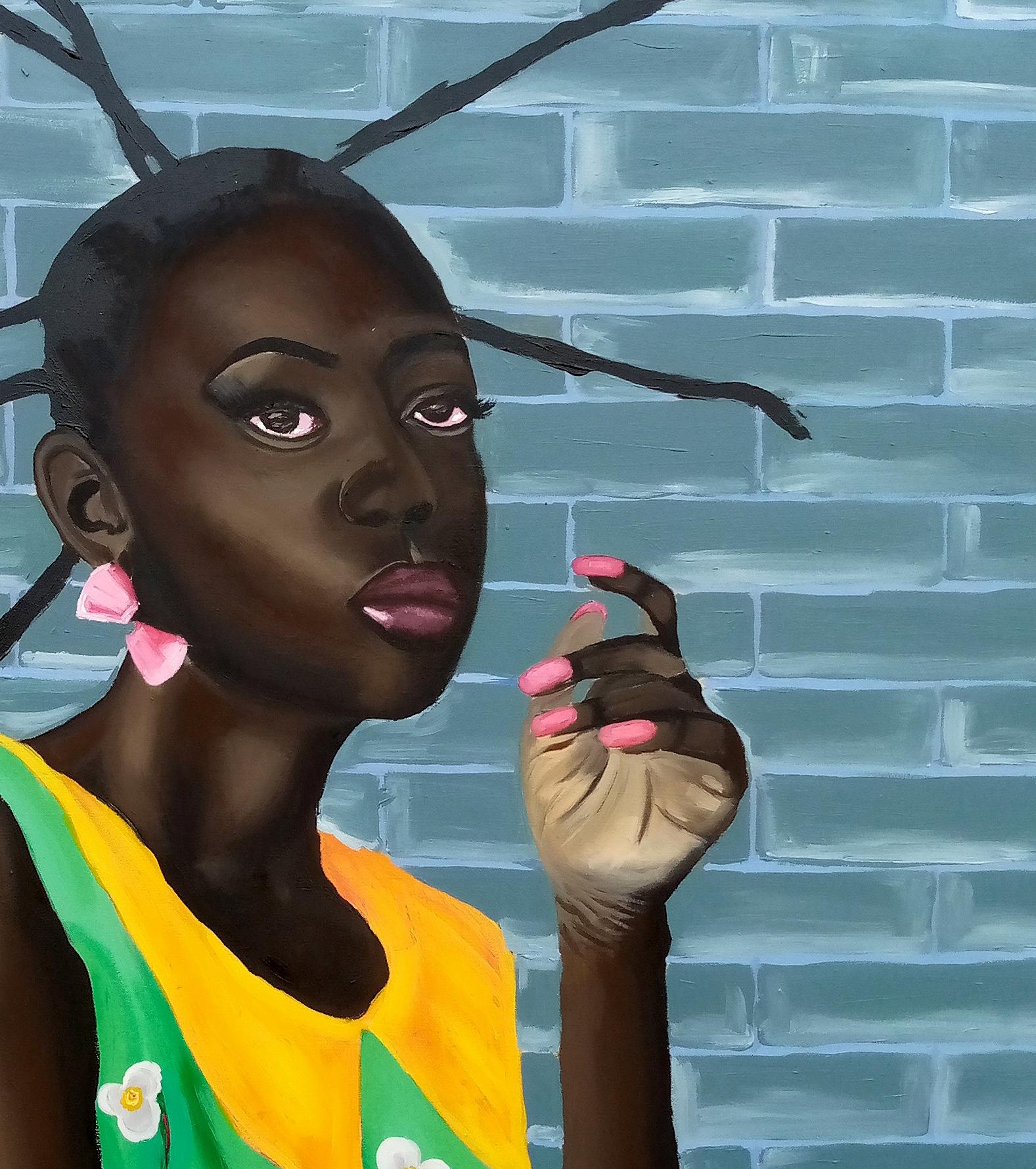 La beauté à l'intérieur - Contemporain Painting par Olaosun Oluwapelumi