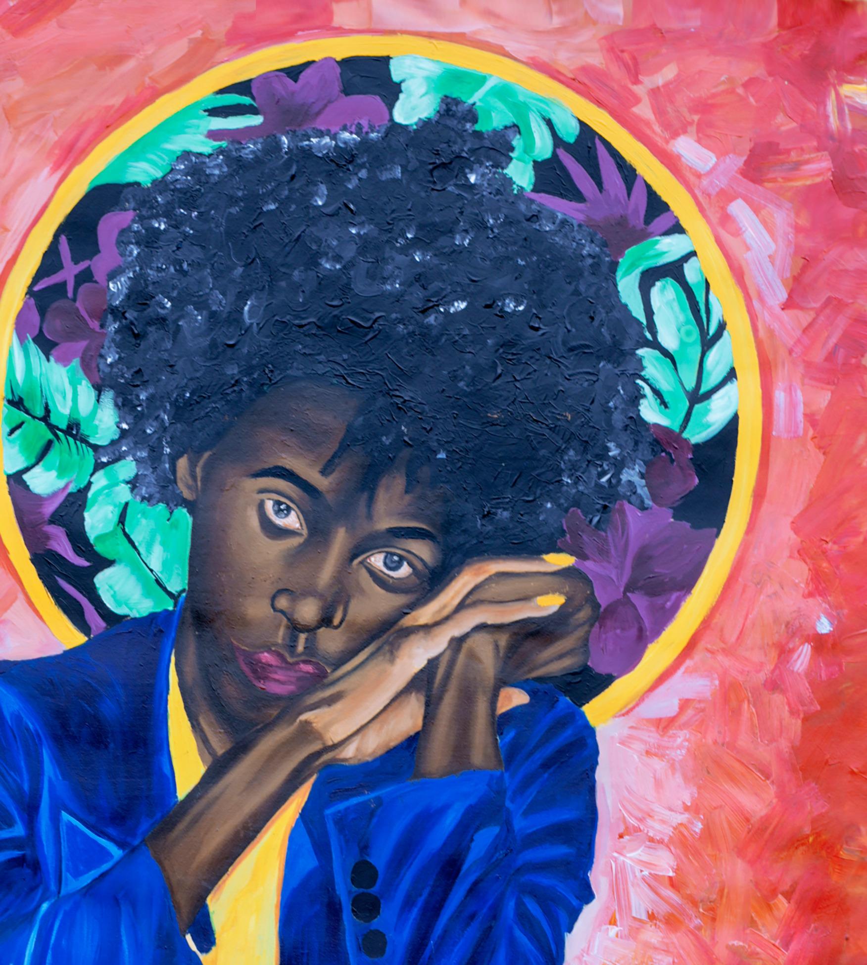 Conversation With Myself - Surrealist Painting by Olaosun Oluwapelumi