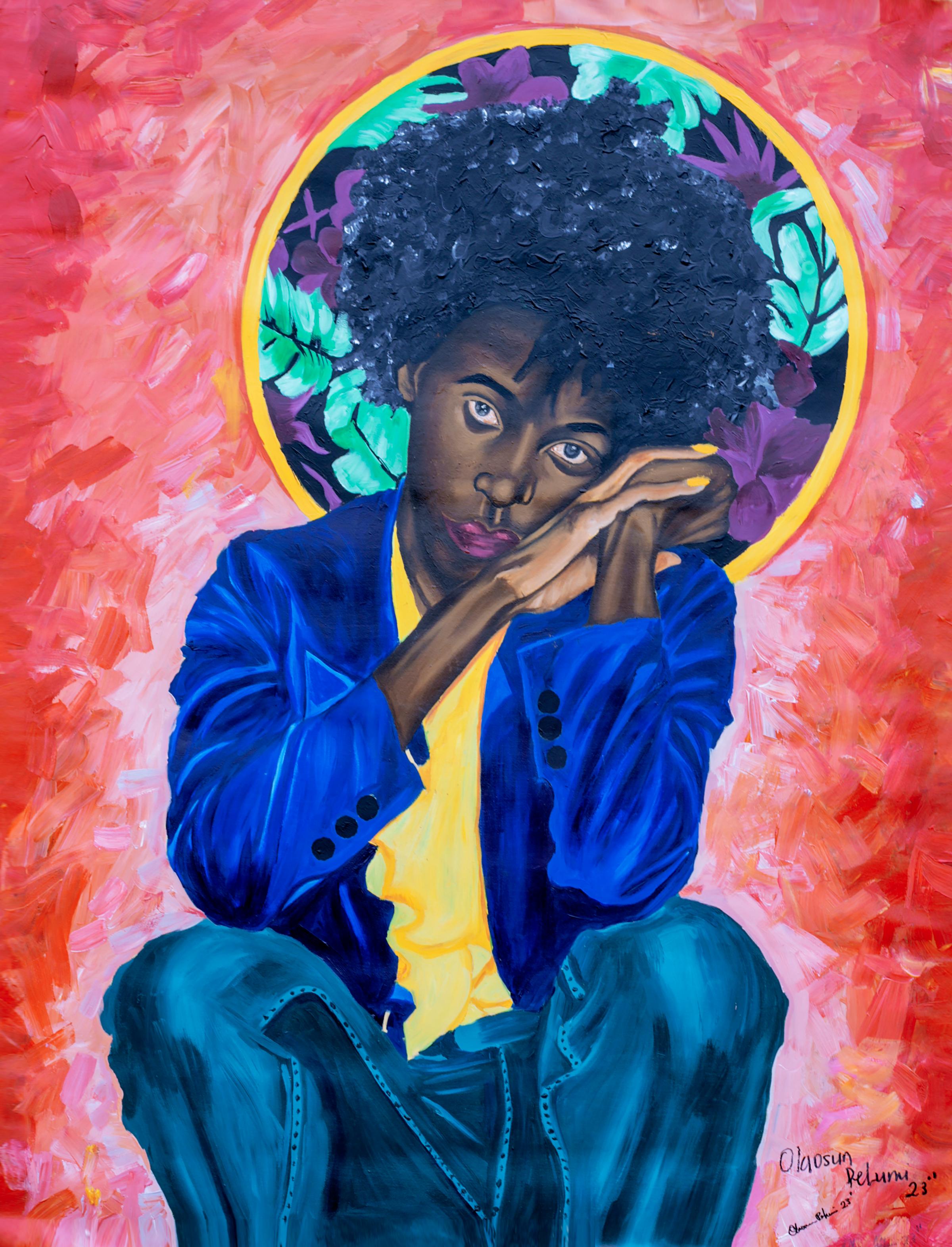 Olaosun Oluwapelumi Portrait Painting – Konversation mit mir selbst
