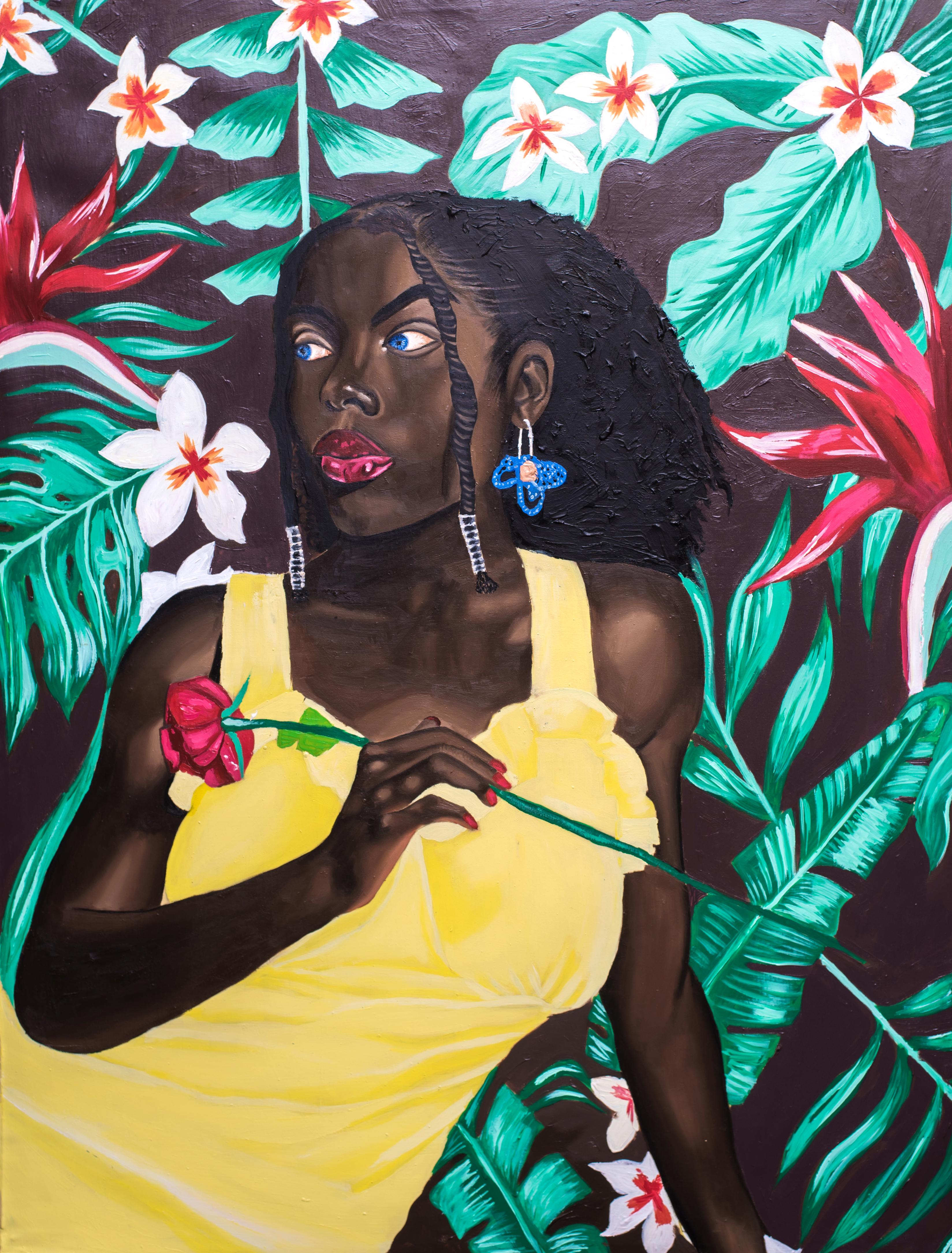 Olaosun Oluwapelumi Portrait Painting - For the Roses 2
