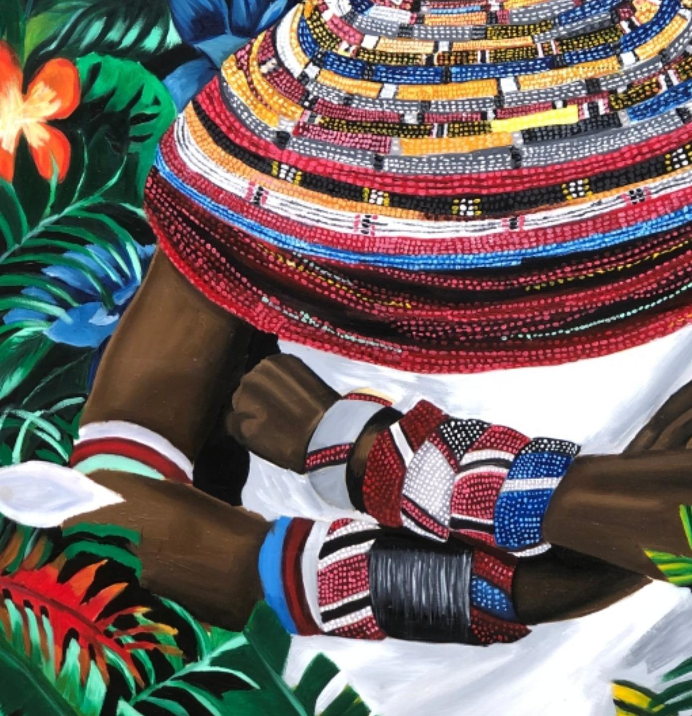 Genesis - Contemporary Painting by Olaosun Oluwapelumi