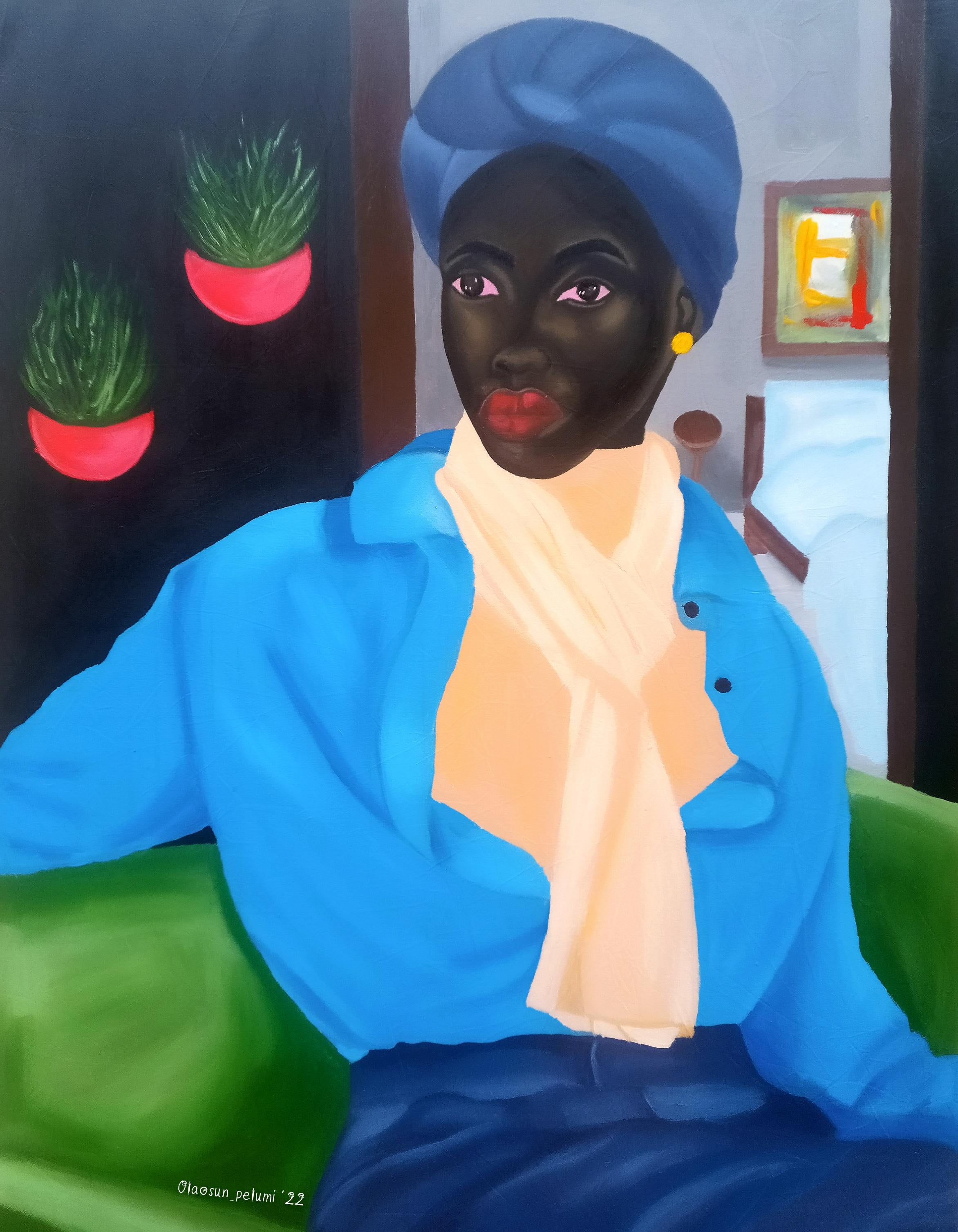 Olaosun Oluwapelumi Portrait Painting - Head Wrap