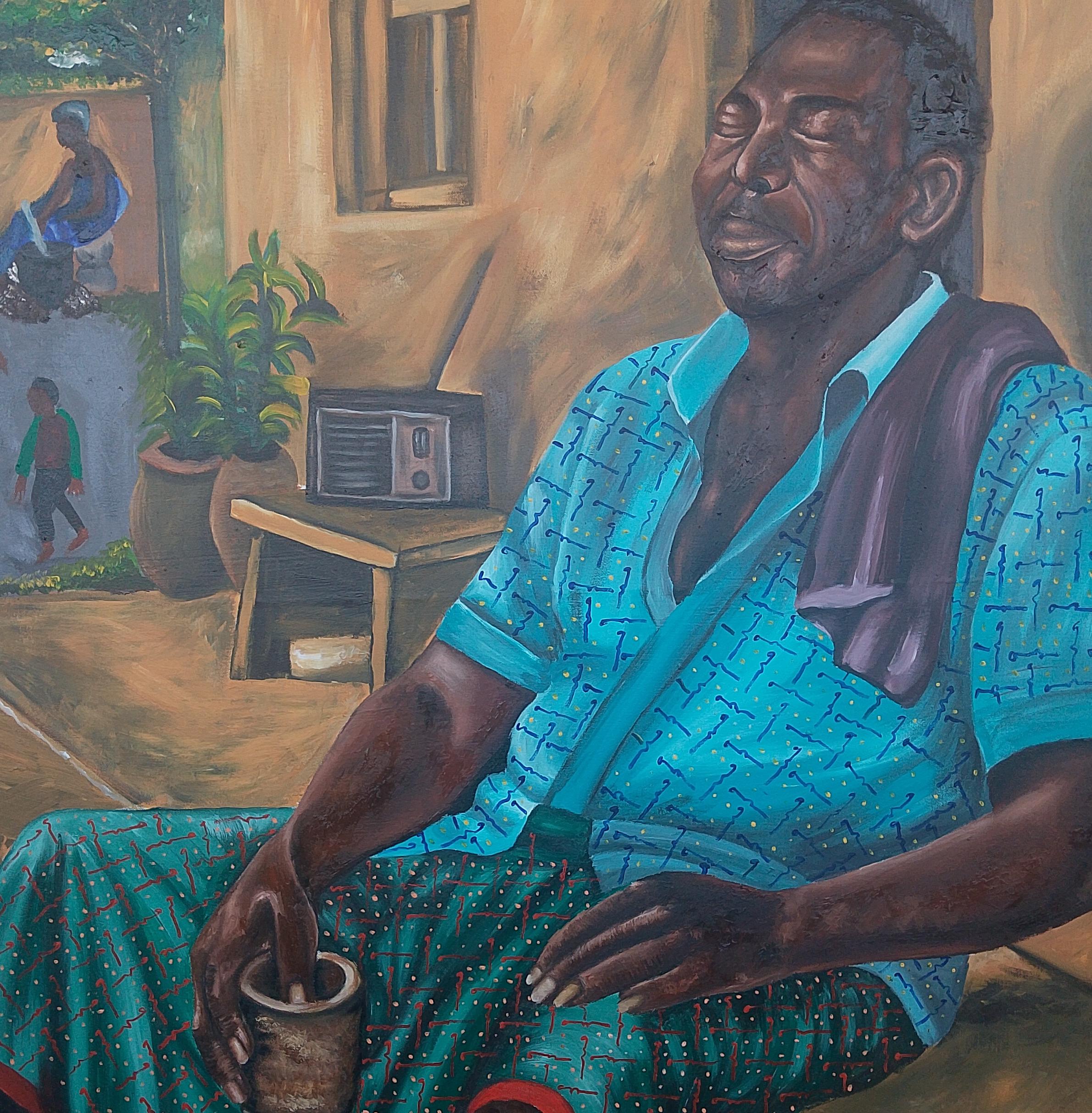 Homecoming To The Roots - 21. Jahrhundert, Zeitgenössisch, Figurativ, Afrika Menschen im Angebot 1