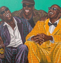 Joy Among Brothers 1 - 21st Century, Contemporary Figurative, Modern, Men