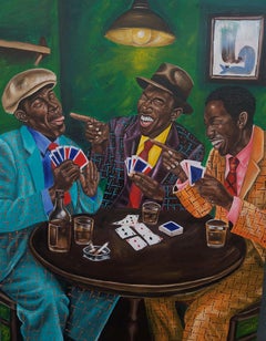 Gioia tra fratelli 2 - XXI secolo, figurativo contemporaneo, moderno, uomini