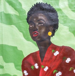 Just a Girl Painting: Oil and Acrylic on Canvas, Contemporary Art