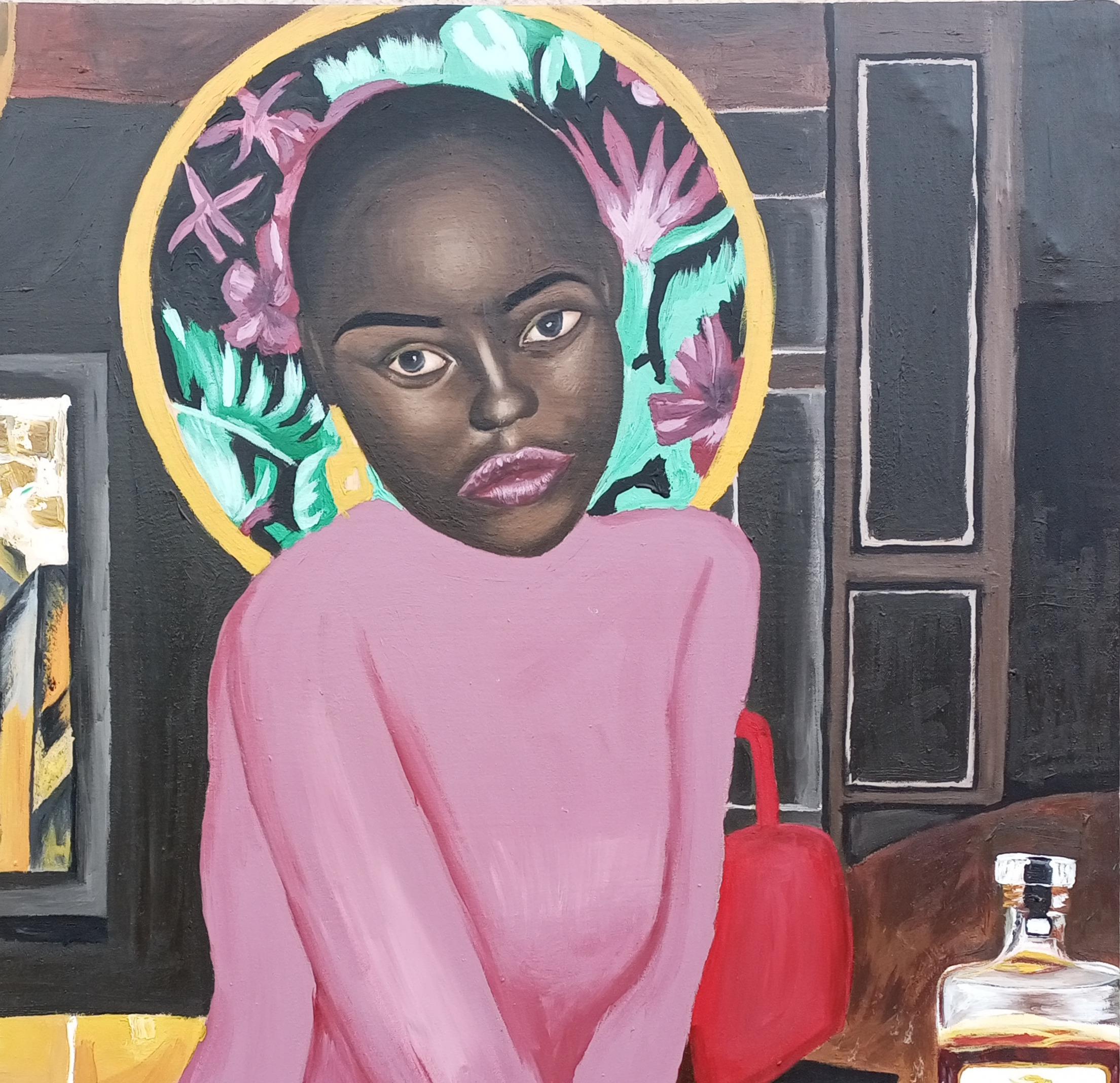 Me Time - Contemporary Painting by Olaosun Oluwapelumi