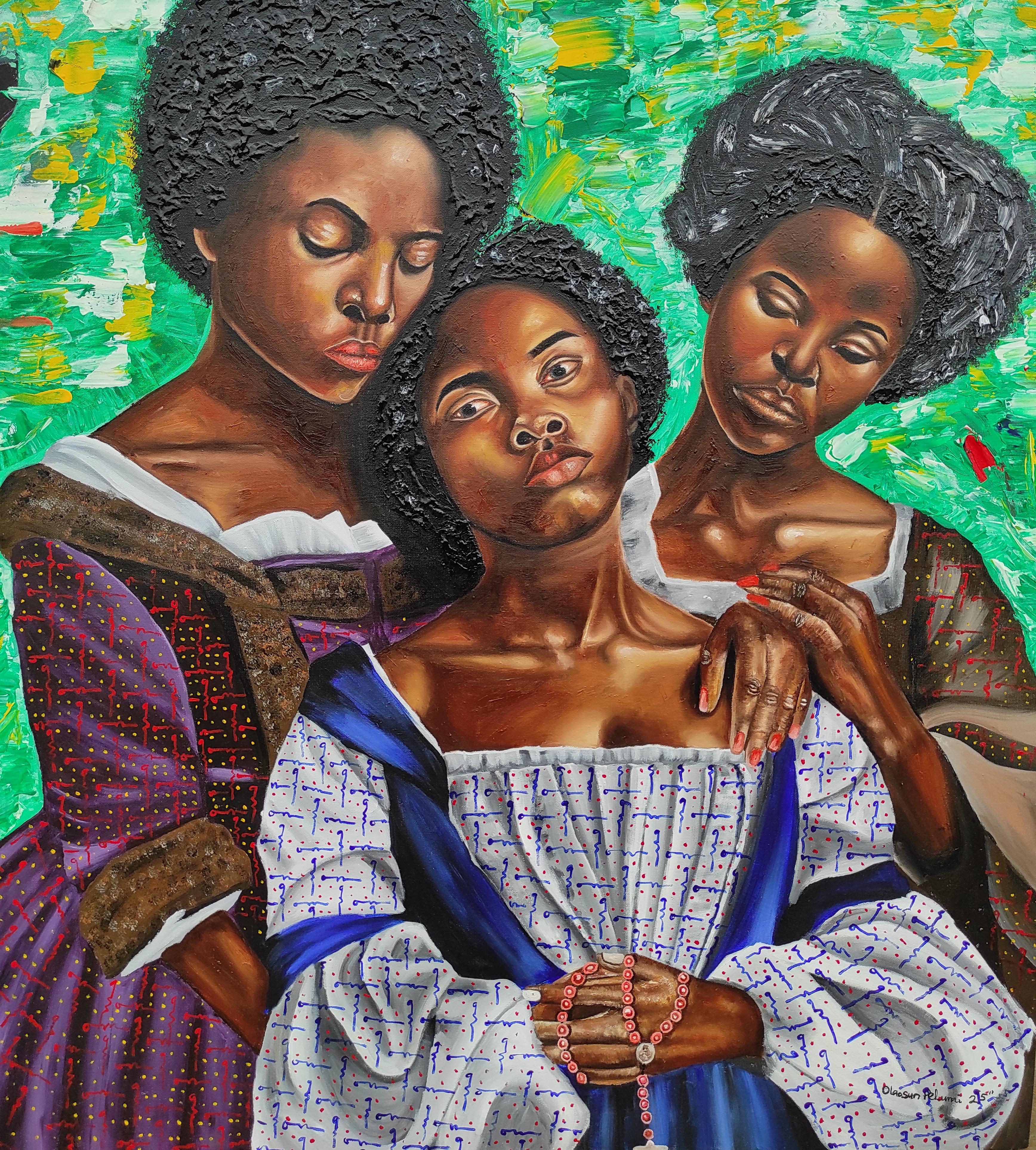 My Comforter -21st Century, Contemporary, Figurative Portrait, Women Love Modern