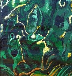 Keine Zeit für Angst: Acrylgemälde im Stil des abstrakten Expressionismus