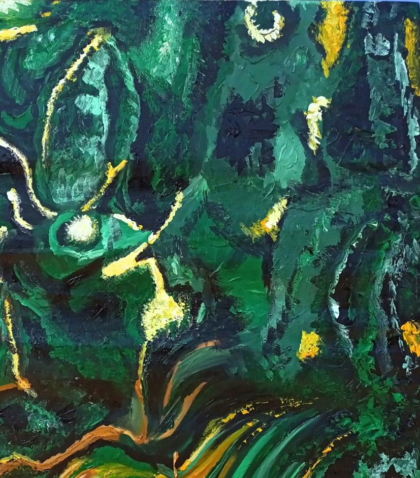 Non è il momento di avere paura - Painting Espressionismo astratto di Olaosun Oluwapelumi