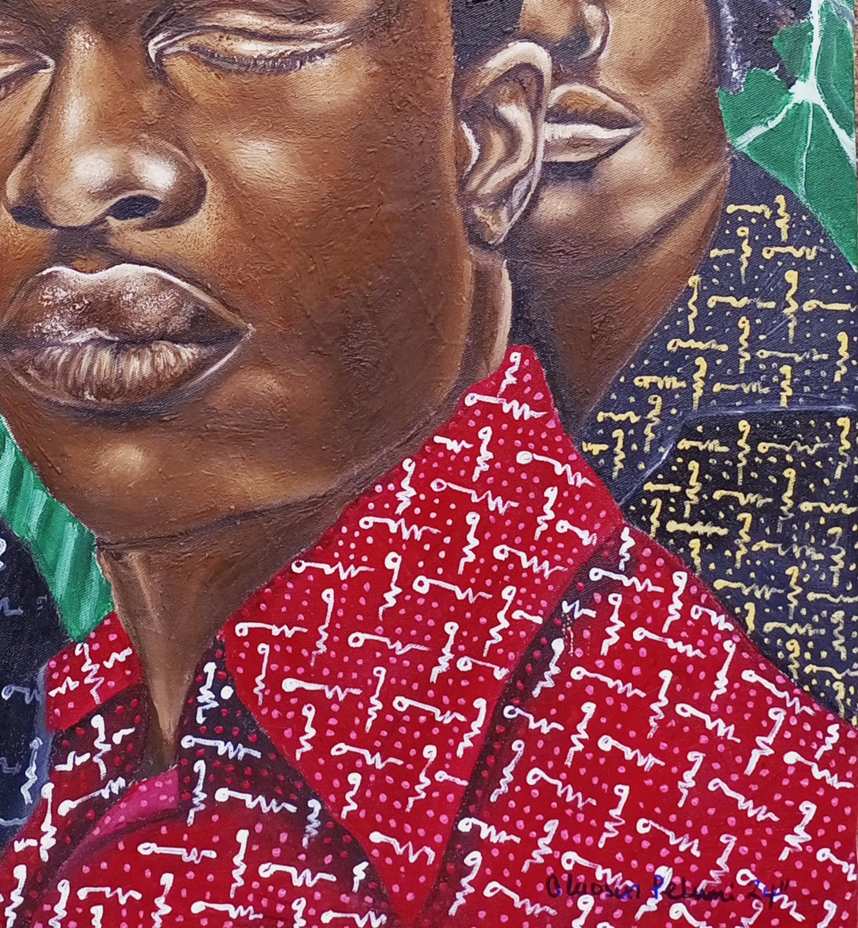 Nuestra tranquilidad - Siglo XXI, Contemporáneo, Figurativo, Moderno, Óleo, Acrílico en venta 1
