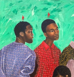 Solid Backbone -21. Jahrhundert, Zeitgenössisch, Figuratives Porträt, Männer lieben die Moderne