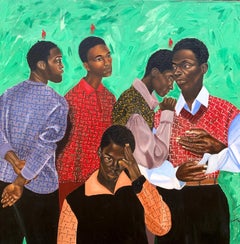 Solid Backbone -Siglo XXI, Contemporáneo, Retrato figurativo, Hombres aman lo moderno