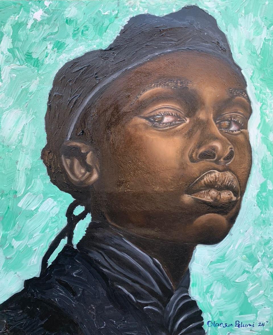 Questo passerà 2  - 21° secolo, Contemporaneo, Ritratto figurativo, Uomini, Verde