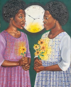 Timezone in Destiny - 21. Jahrhundert, Zeitgenössisch, Figurativ, Frauen, Blumen