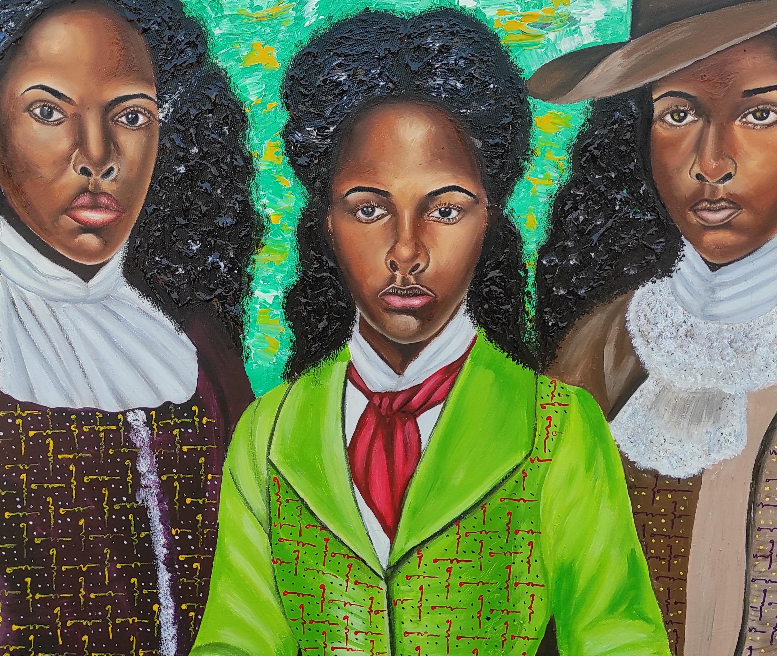 Unité - 21e siècle, Contemporain, Portrait figuratif, Femmes, Ensemble, Amour en vente 2