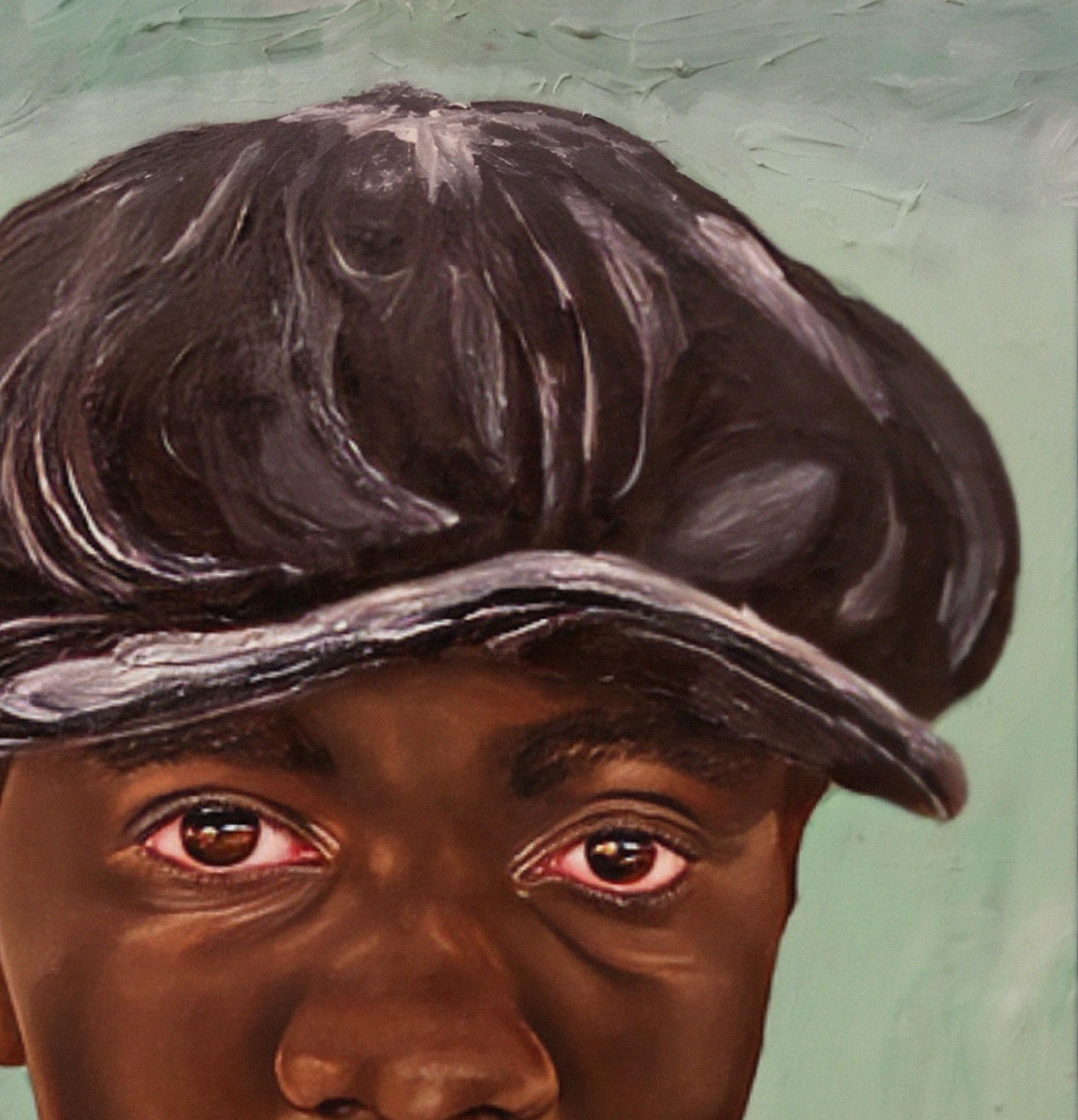 When We Were Young - Contemporary Painting by Olaosun Oluwapelumi