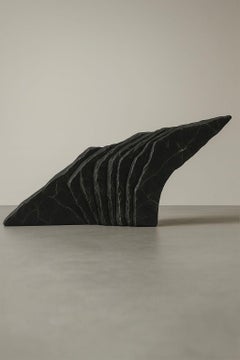 Olas Sculpture in Black Marble & Stainless Steel by Andres Monnier