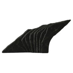 Olas Sculpture in Black Marble & Stainless Steel by Andres Monnier