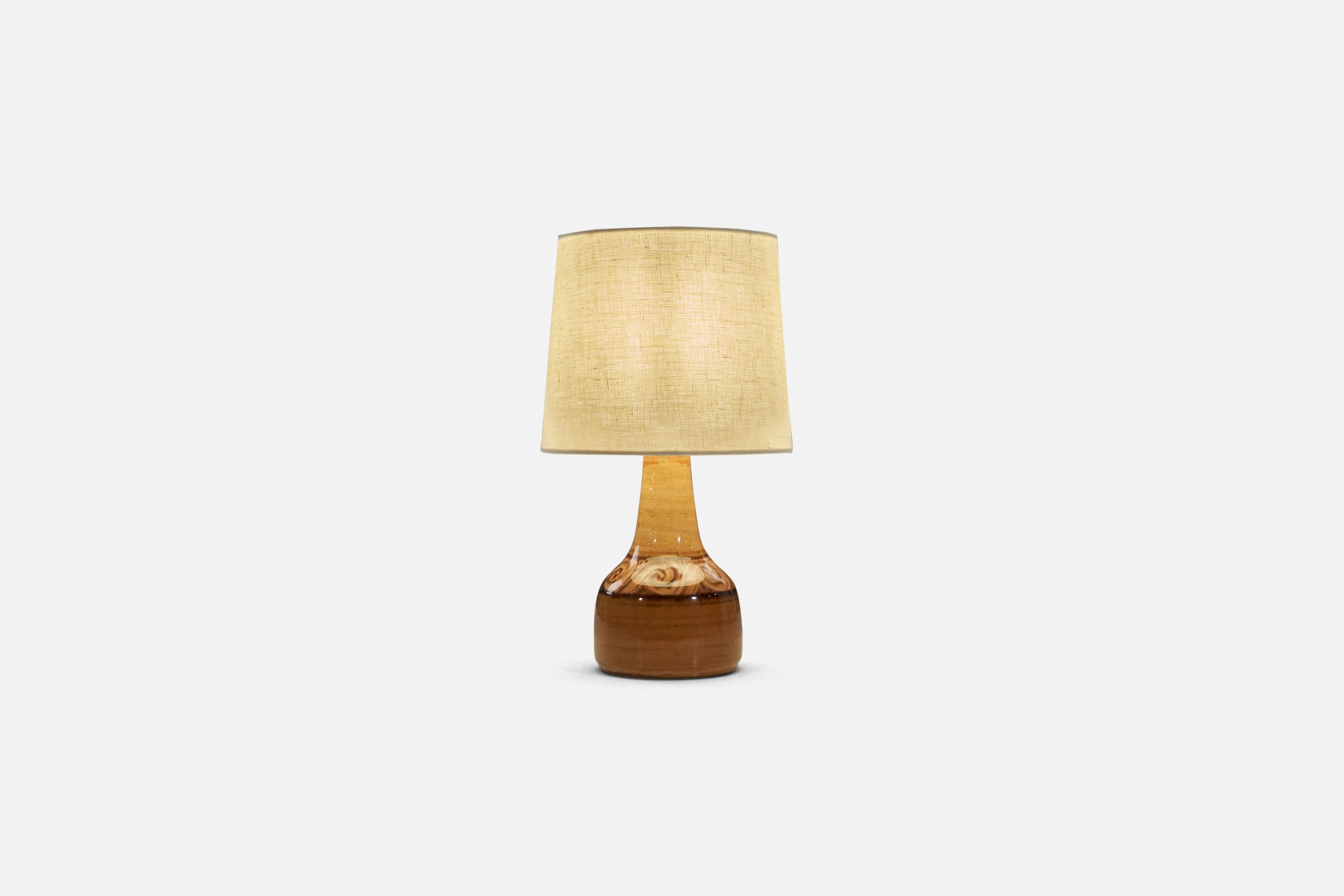 Swedish Olav Gyllenborg, Table Lamp, Glazed Stoneware, Örkelljunga, Sweden, 1975 For Sale
