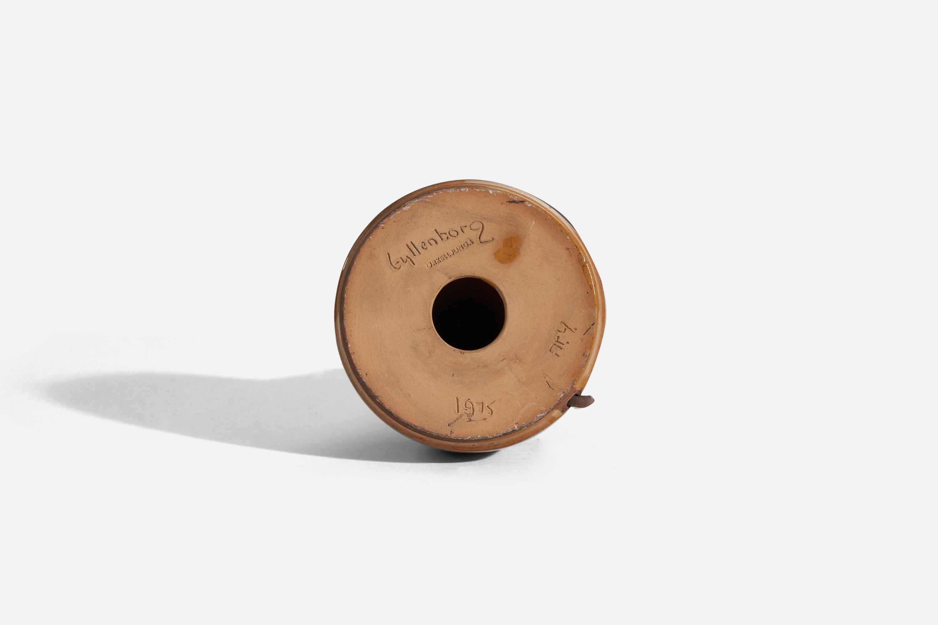 Late 20th Century Olav Gyllenborg, Table Lamp, Glazed Stoneware, Örkelljunga, Sweden, 1975 For Sale