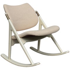 Chaise à bascule Olav Haug par Elverum Møbel, Norvège, vers 1950
