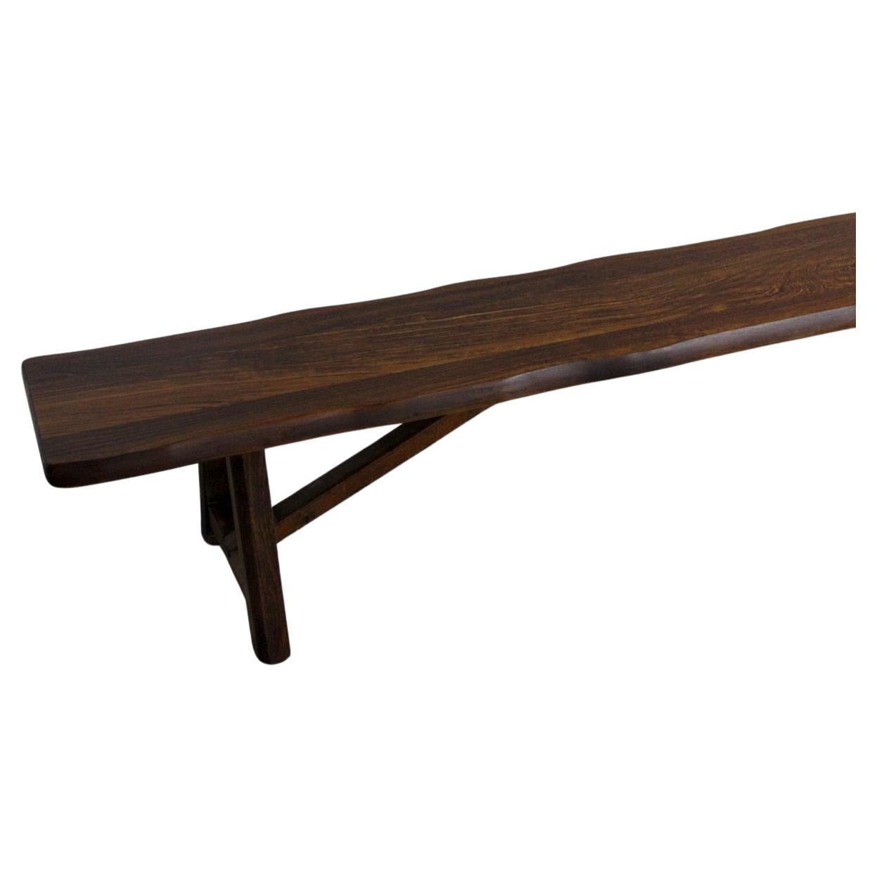 wavy wood bench