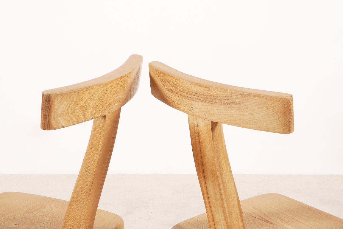 Olavi Hänninen for Mikko Nupponen, Set of 10 Elm Chairs, Finland, 1950 4