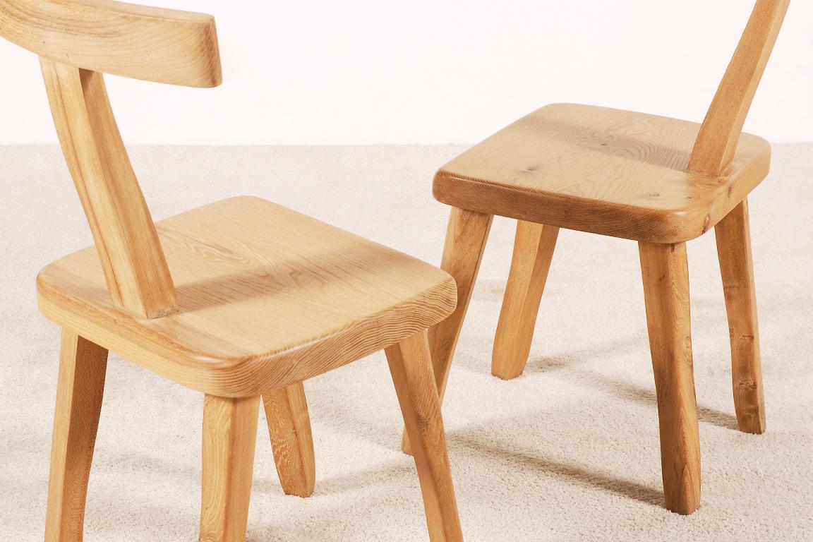 Olavi Hänninen for Mikko Nupponen, Set of 10 Elm Chairs, Finland, 1950 3