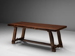 Olavi Hanninen Rustic Dining Table in Solid Elm