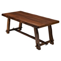 Olavi Hanninen Rustic Dining Table in Solid Elm