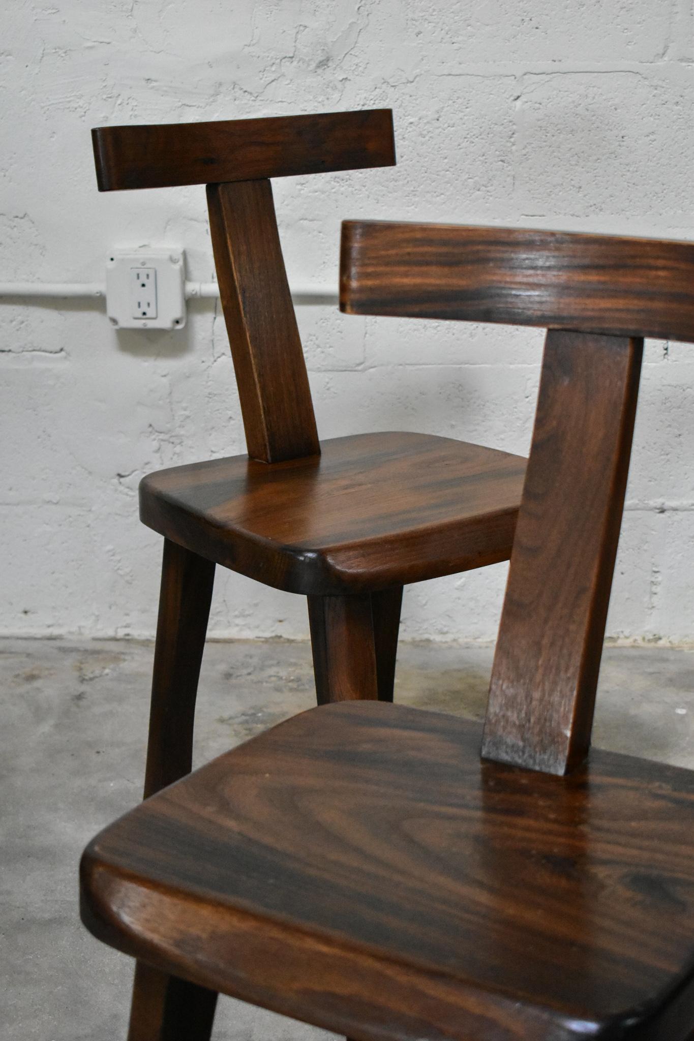 Brutalist Olavi Hanninen Set Of 6 Dining Chairs  For Sale