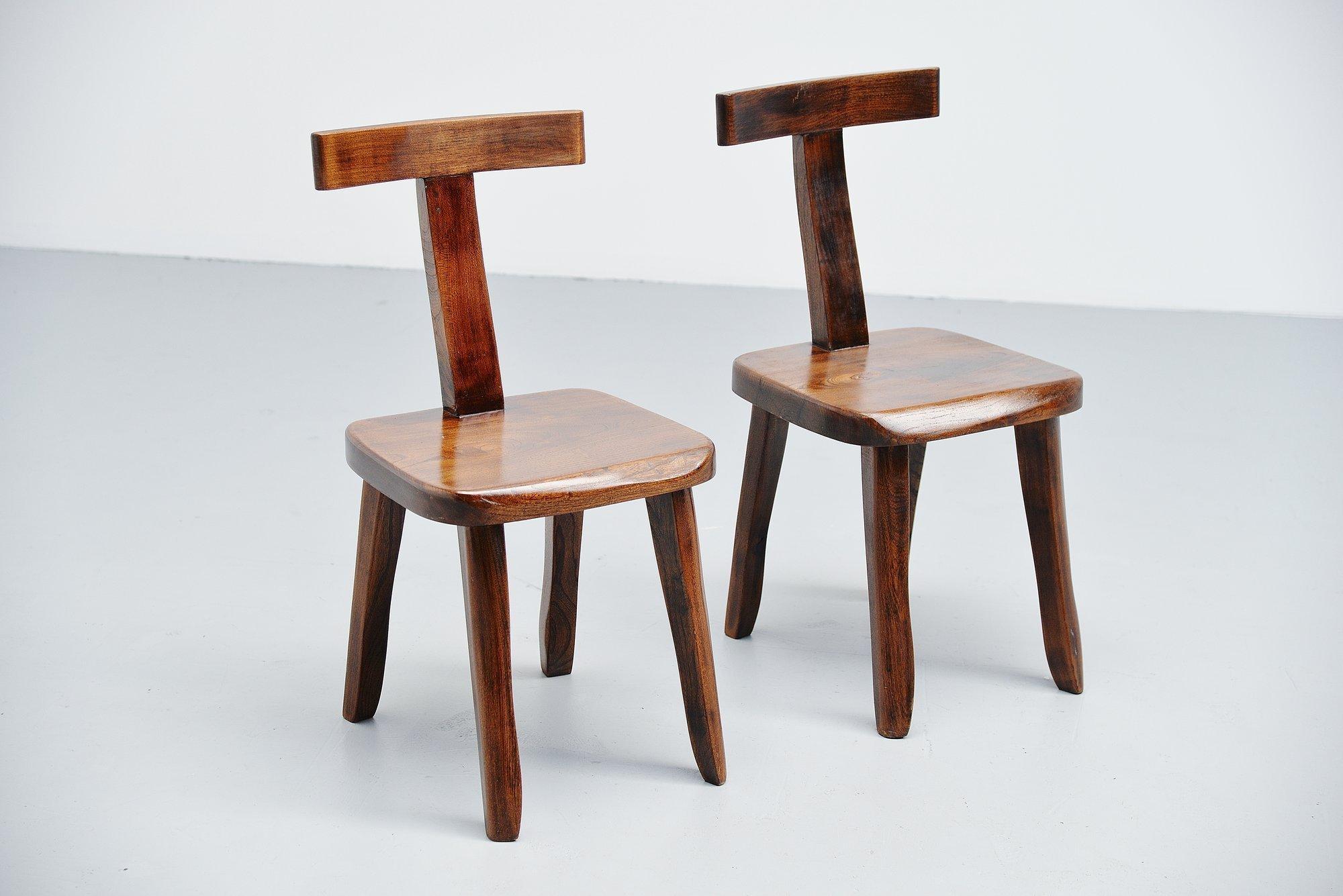 Scandinavian Modern Olavi Hanninen Side Chairs, Finland, 1950