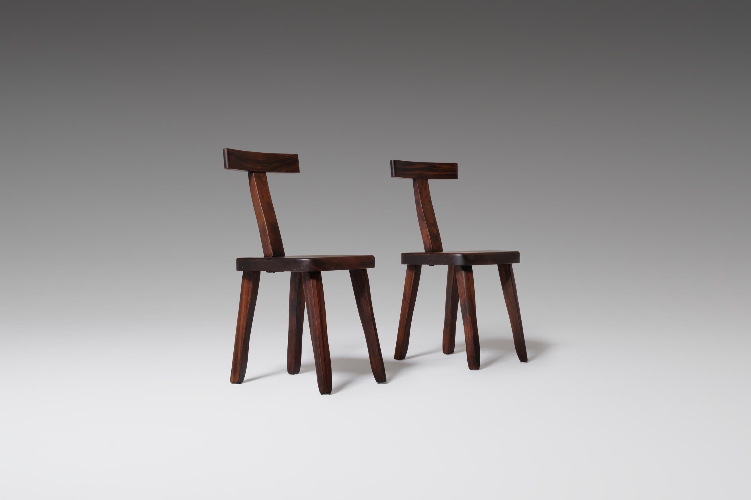 Olavi Hänninen Side Chairs in Stained Elm 2