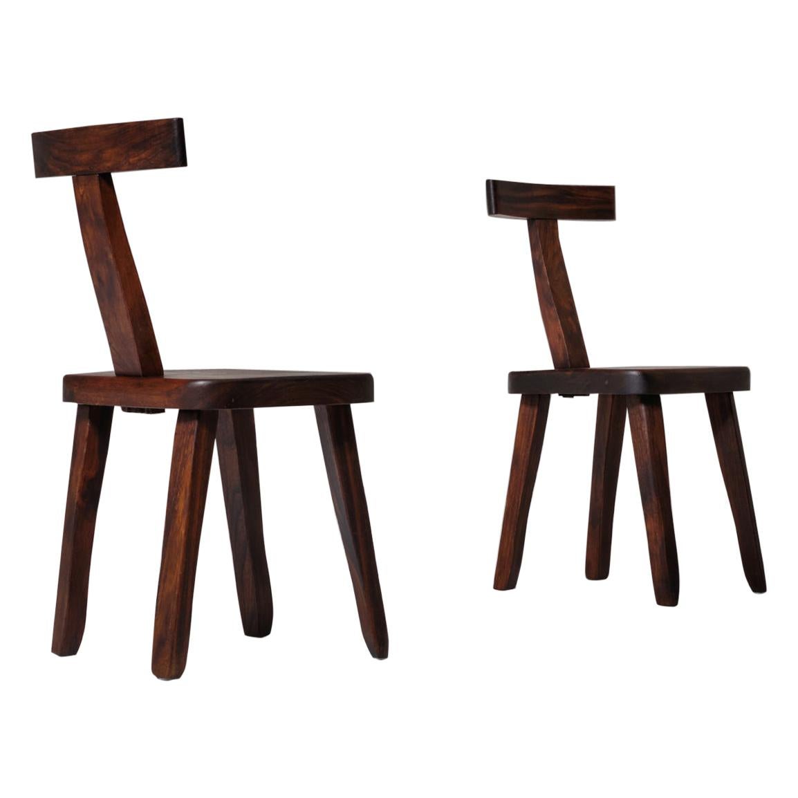 Olavi Hänninen Side Chairs in Stained Elm