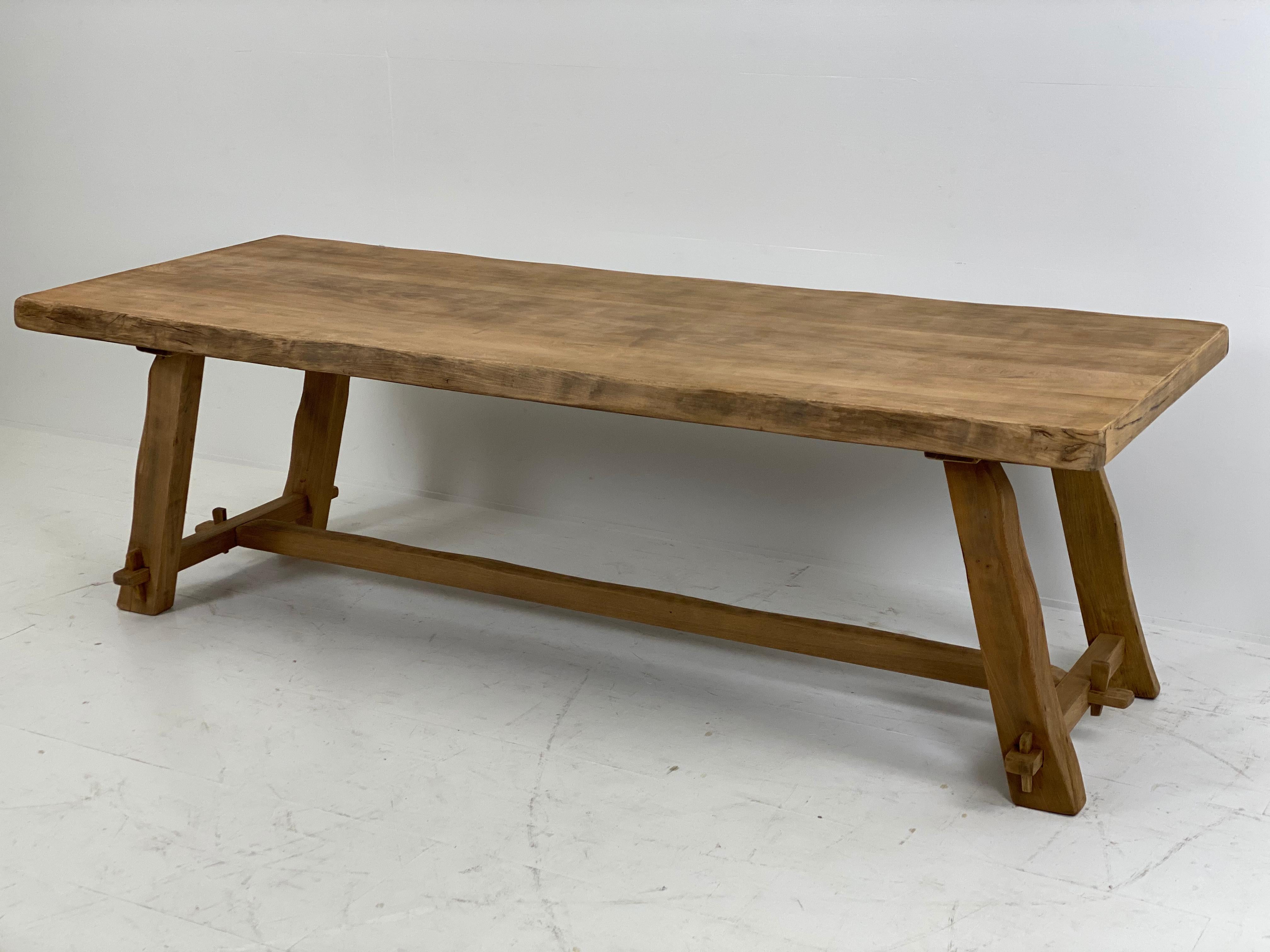Olavi Hanninen , Elm Dining Table, 1959 In Good Condition For Sale In Schellebelle, BE