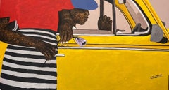 The Beetle Love - 21st Century Contemporary, Figurative Portrait, Modern, Floral