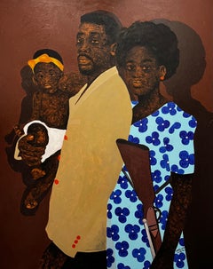 El Protector - Siglo XXI Contemporáneo, Retrato Figurativo, Moderno, Familia