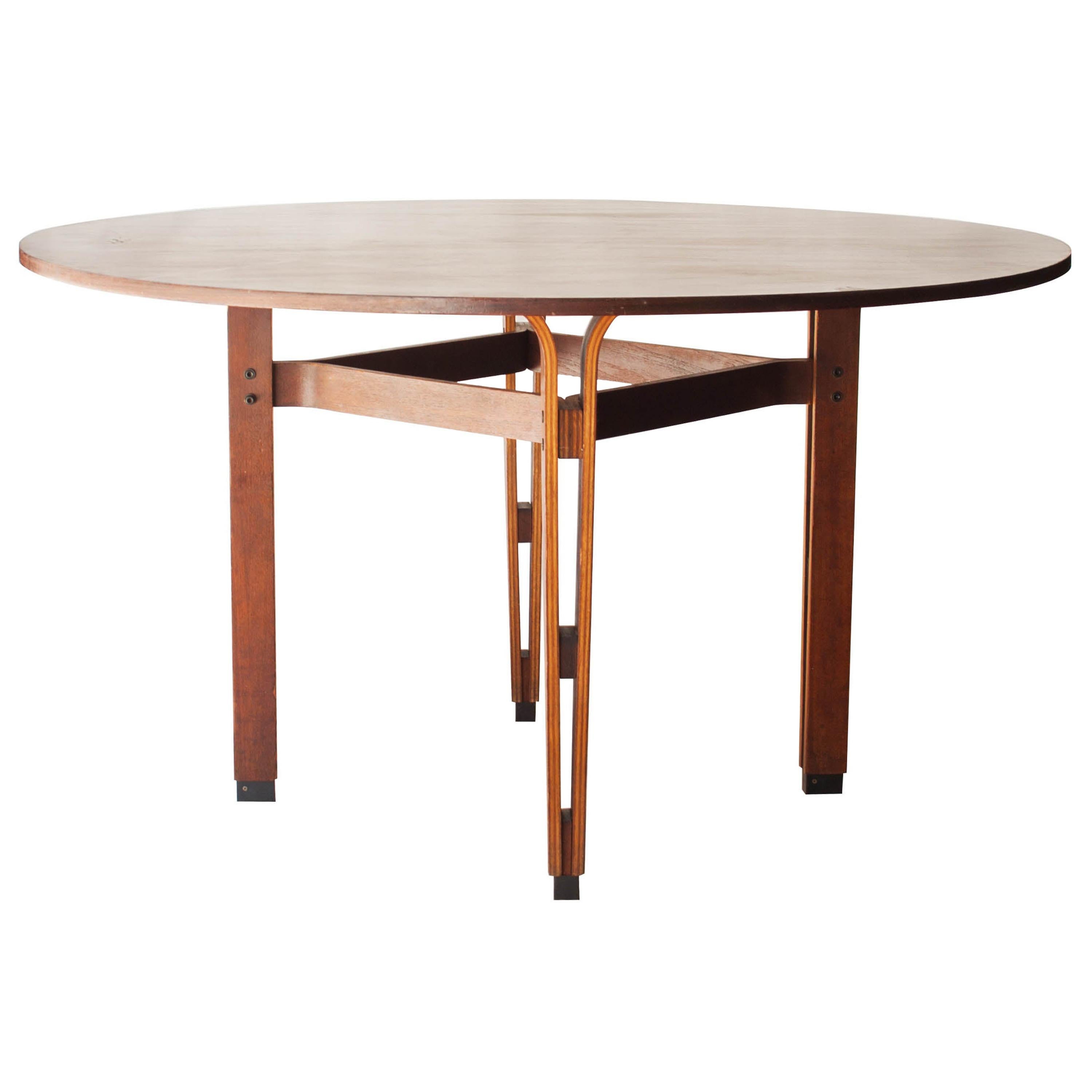 'Olbia' Table Design Luisa & Ico Parisi by MIM Midcentury Round Italian, 1958 For Sale