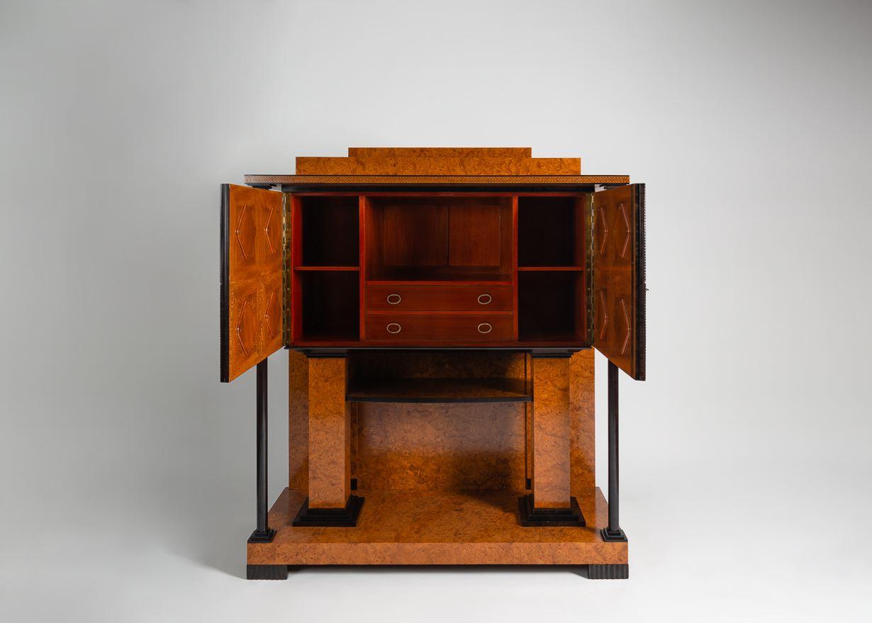 Francese Olbrich & Gluckert, Cassettiera a specchio, Francia, C. 1936 in vendita