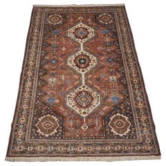 Old Abedeh Village Rug of Tribal Design, Soft Colours, Circa 1930