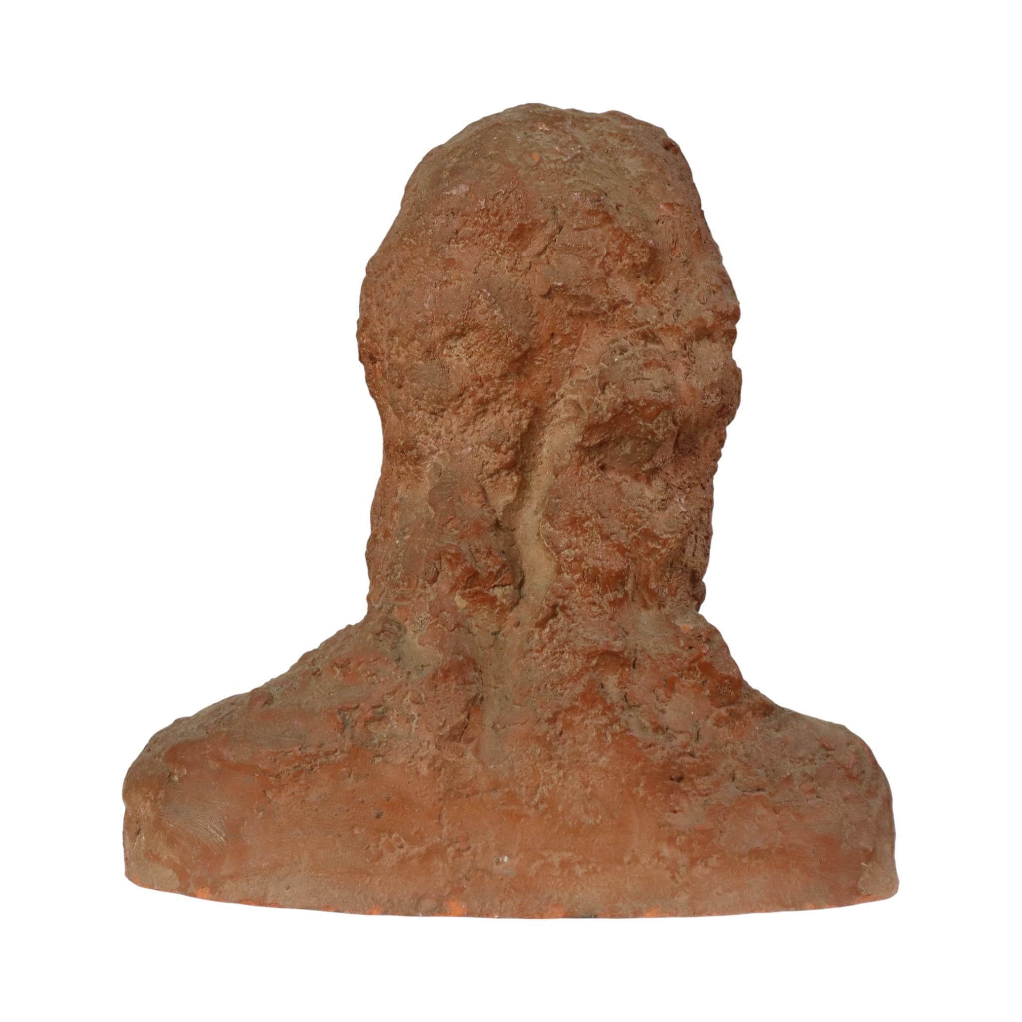 Alte abstrakte Terrakotta-Büste von Christus Lebensgröße im Angebot 4