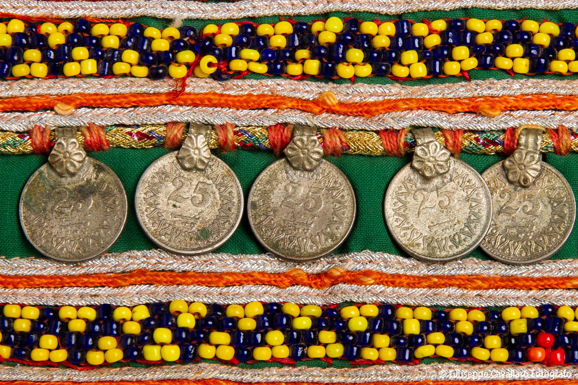 20th Century Old Afghan Belts with Ancient Coins, also as Curtain-holders