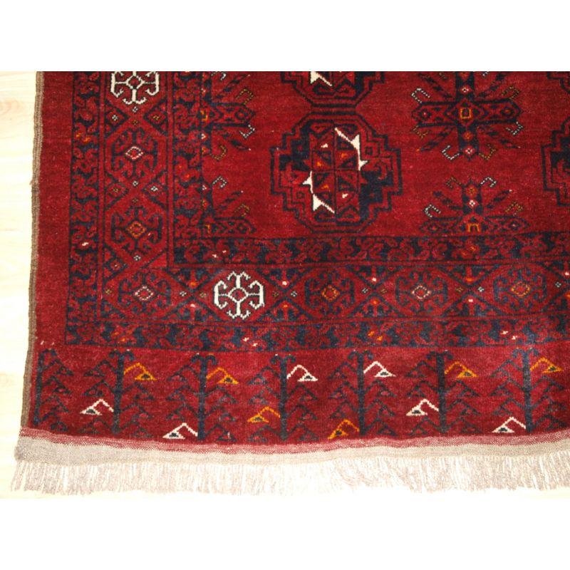 Old Afghan Ersari Turkmen 9 Gul Chuval von großer Größe (Turkmenisch) im Angebot