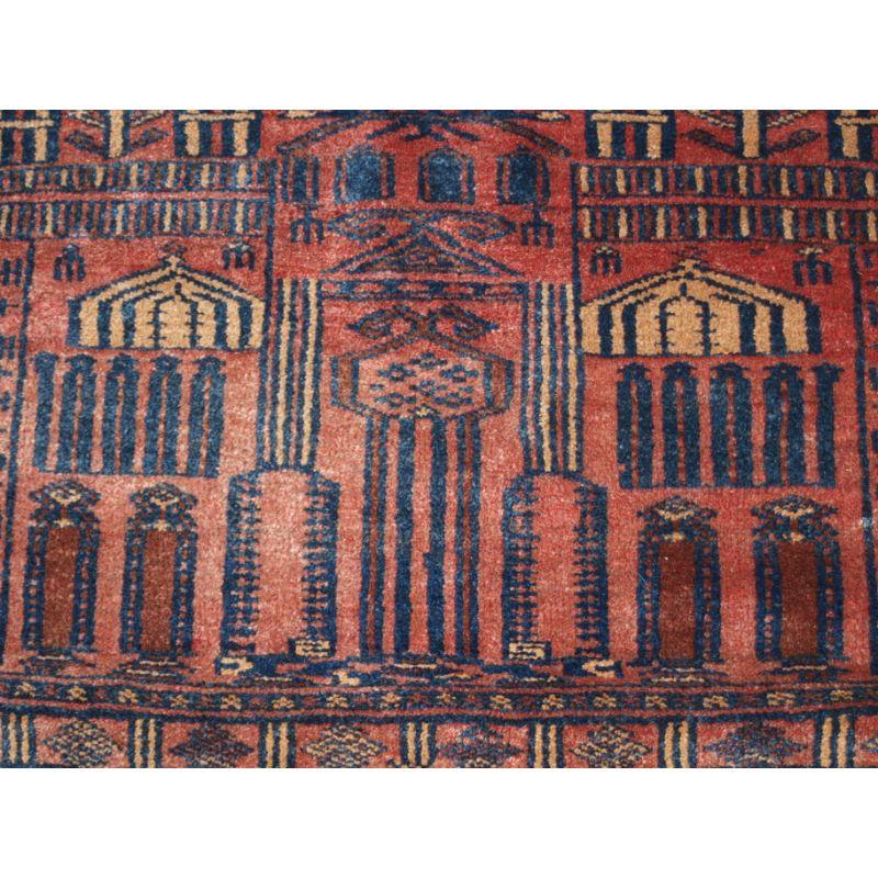20th Century Old Afghan Village Prayer Rug, Possibly Zil Ayak, circa 1920 For Sale