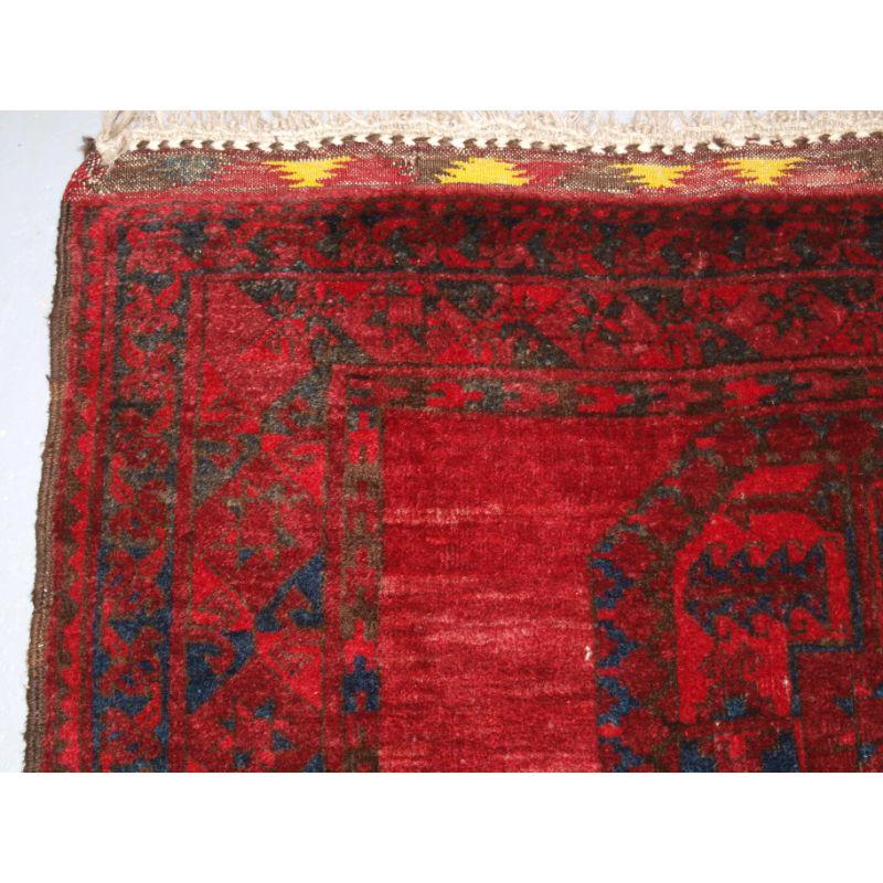 Old Afghan Village Rug of Traditional Design In Good Condition For Sale In Moreton-In-Marsh, GB