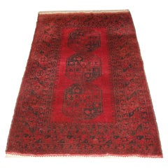 Altes afghanisches Dorfteppich in traditionellem Design