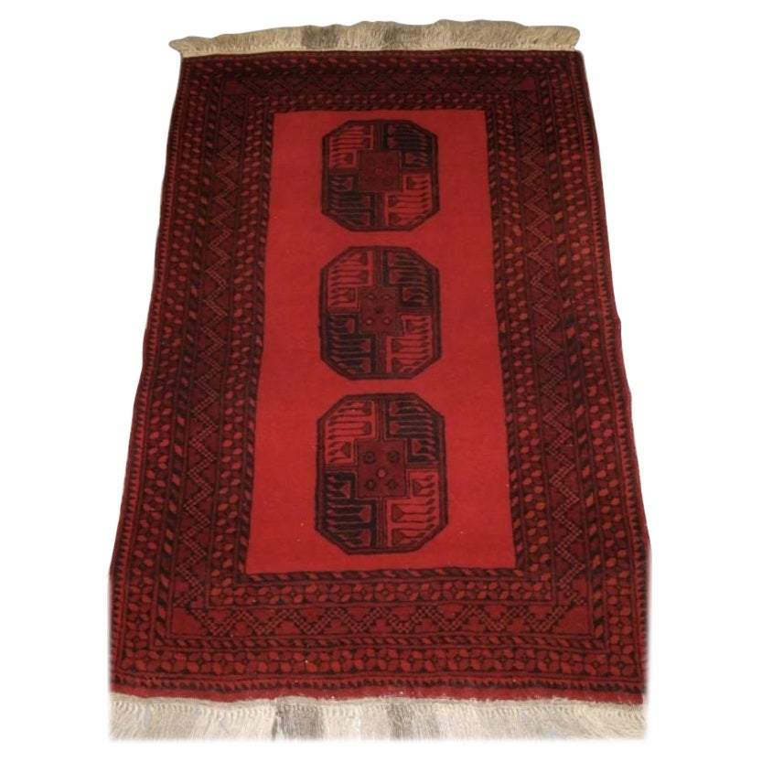 Old Afghan Village Rug of Traditional Design For Sale