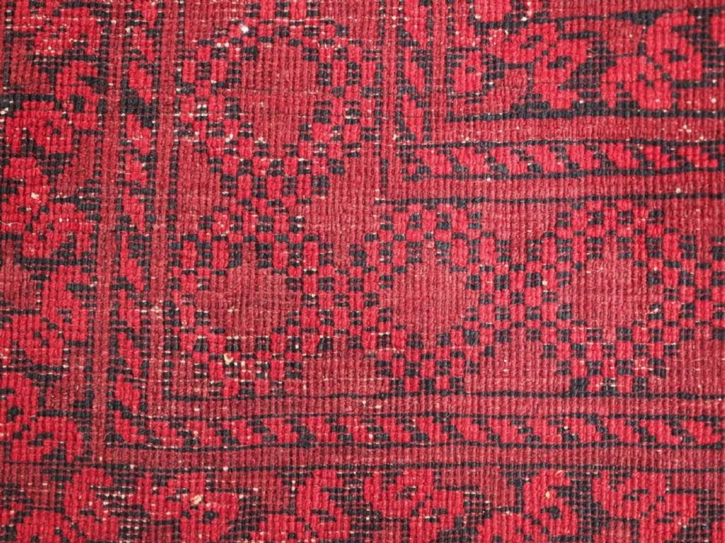 20th Century Old Afghan Village Rug of Traditional Design, Very Strong Rug, Circa 1940 For Sale