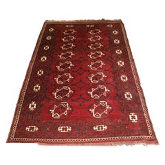 Altes afghanisches Dorfteppich mit traditionellem Ersari Kizil Ayak-Design